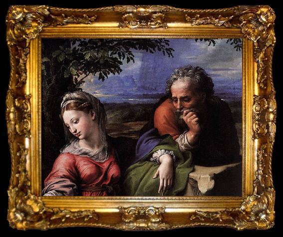 framed  RAFFAELLO Sanzio Holy Family below the Oak, ta009-2